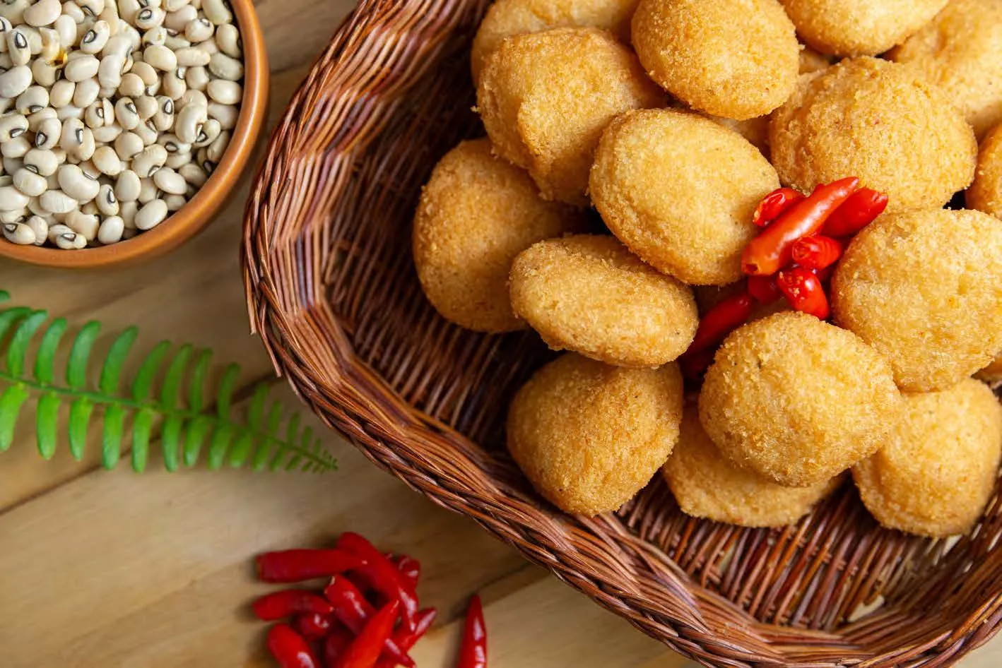 Bolinho de Feijão Suavemente Picante